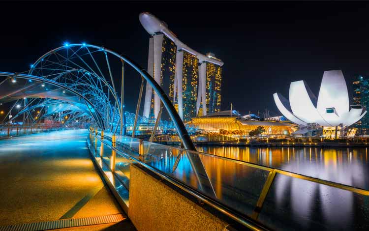 Tempat Wisata Favorit di Singapura - The Helix Bridge
