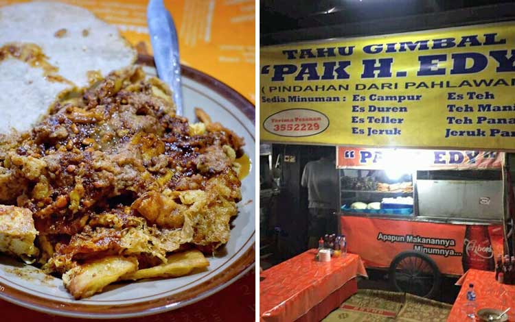 Tempat wisata kuliner di Semarang - Tahu Gimbal Petis Pak Haji Edy